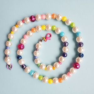 Rainbow Chaser - 90s Inspired Handmade Multicolored Beaded Necklace